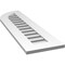 Ekena Millwork Quarter Round Top Left Surface Mount PVC Gable Vent w/ 3-1/2"W x 1"P Standard Frame, 12"W x 42"H GVPQL12X4201SF - alternate 4